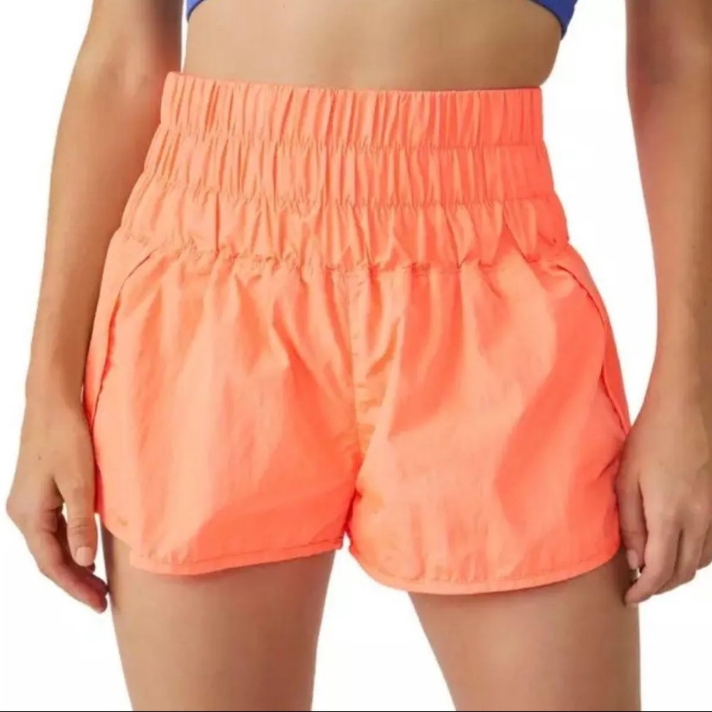 FP Movement // Women's The Way Home Activewear Shorts, Neon Coral